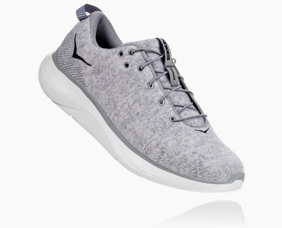 Hoka One One Mens Running Shoes - Hupana Flow Wool - Grey - ZYQG17593